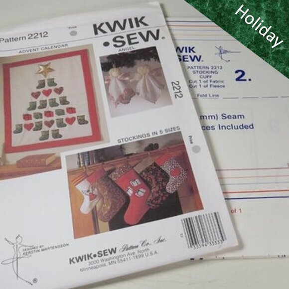 Kwik Sew 2212 Sewing Pattern NEW UNOPENED Christmas Advent Calendar - Picture 1 of 8